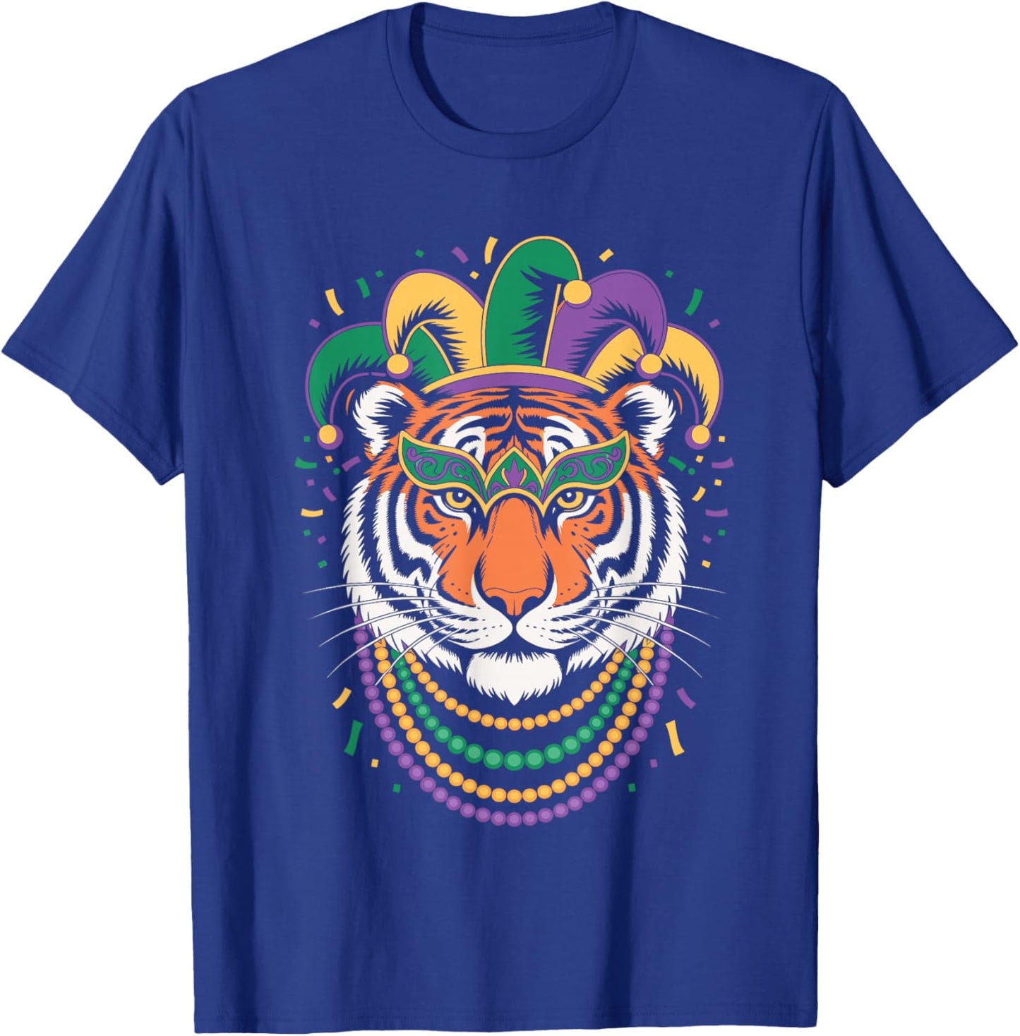 Tiger Mardi Gras Carnival Animal Tiger Face Lover T-Shirt - T-Shirt | Royal