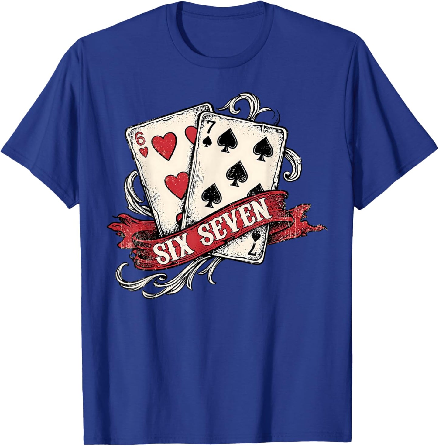 67 Valentine's Day Six Seven Meme Hearts Men Women T-Shirt - T-Shirt | Royal