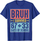 Bruh I Survived 67 33 Days of School Boy Six Seven 100th Day T-Shirt - T-Shirt | Royal