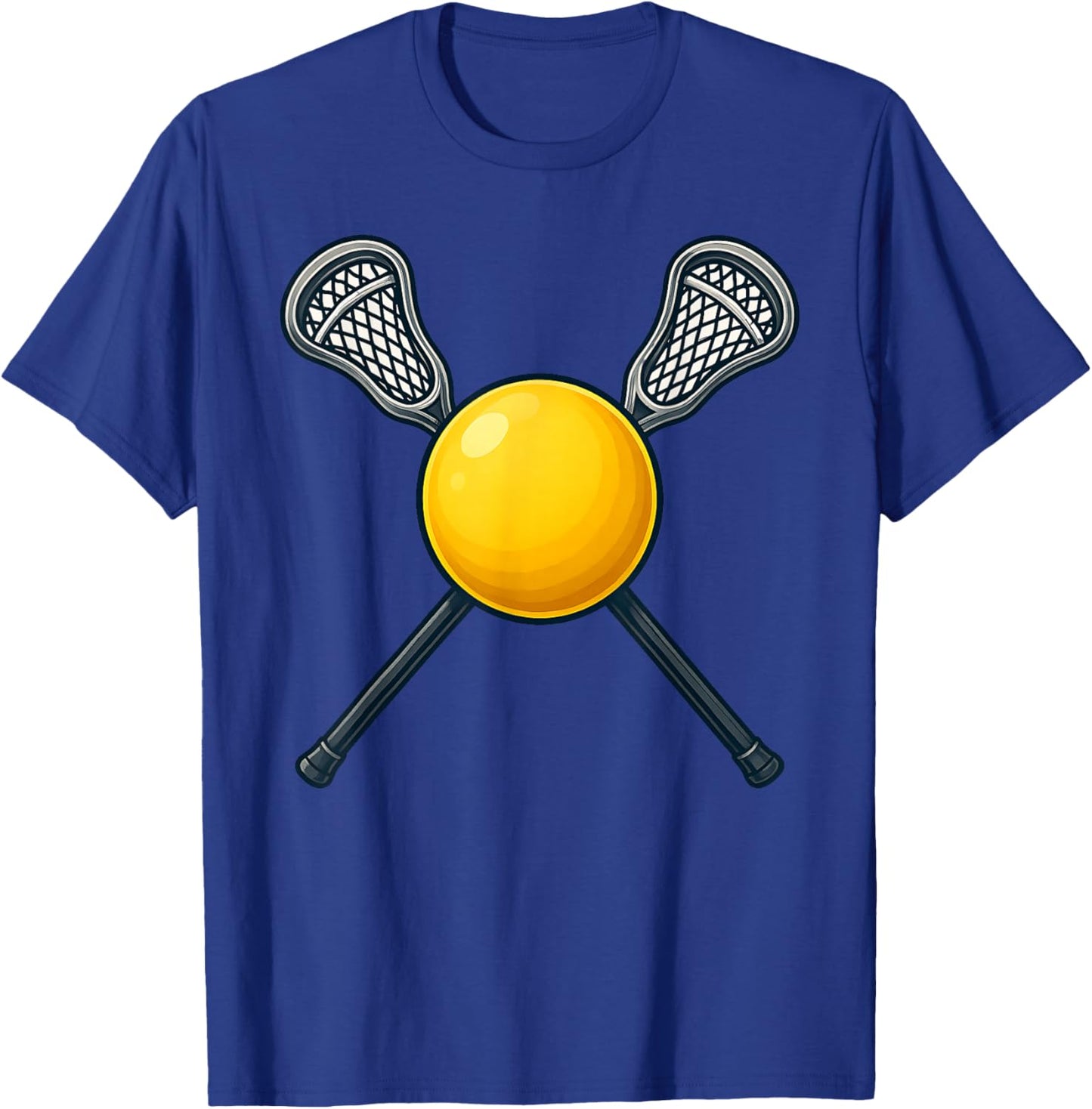 Lacrosse Ball and Crossed Sticks Funny for Lacrosse Players T-Shirt - T-Shirt | Royal