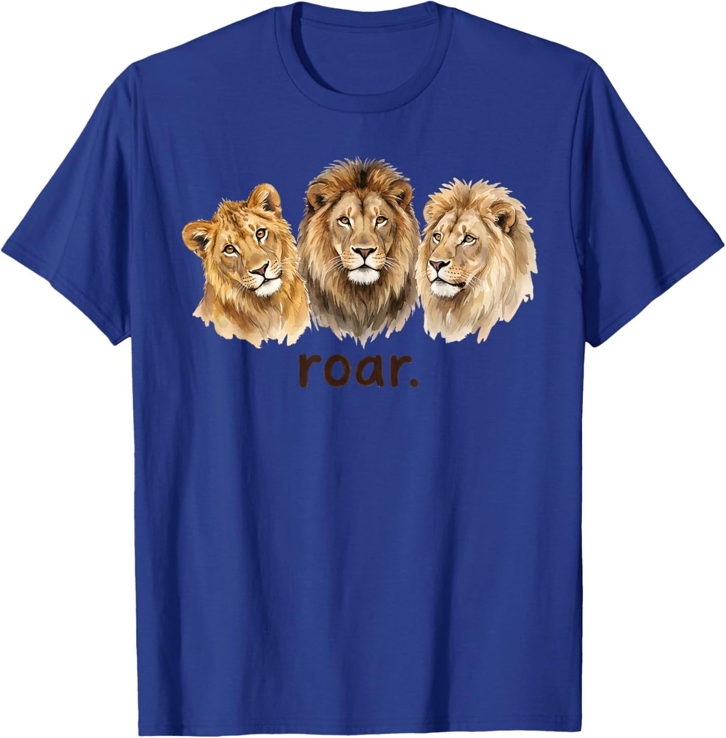 Lions Roar Funny Lion Lover Funny Roar T-Shirt - T-Shirt | Royal