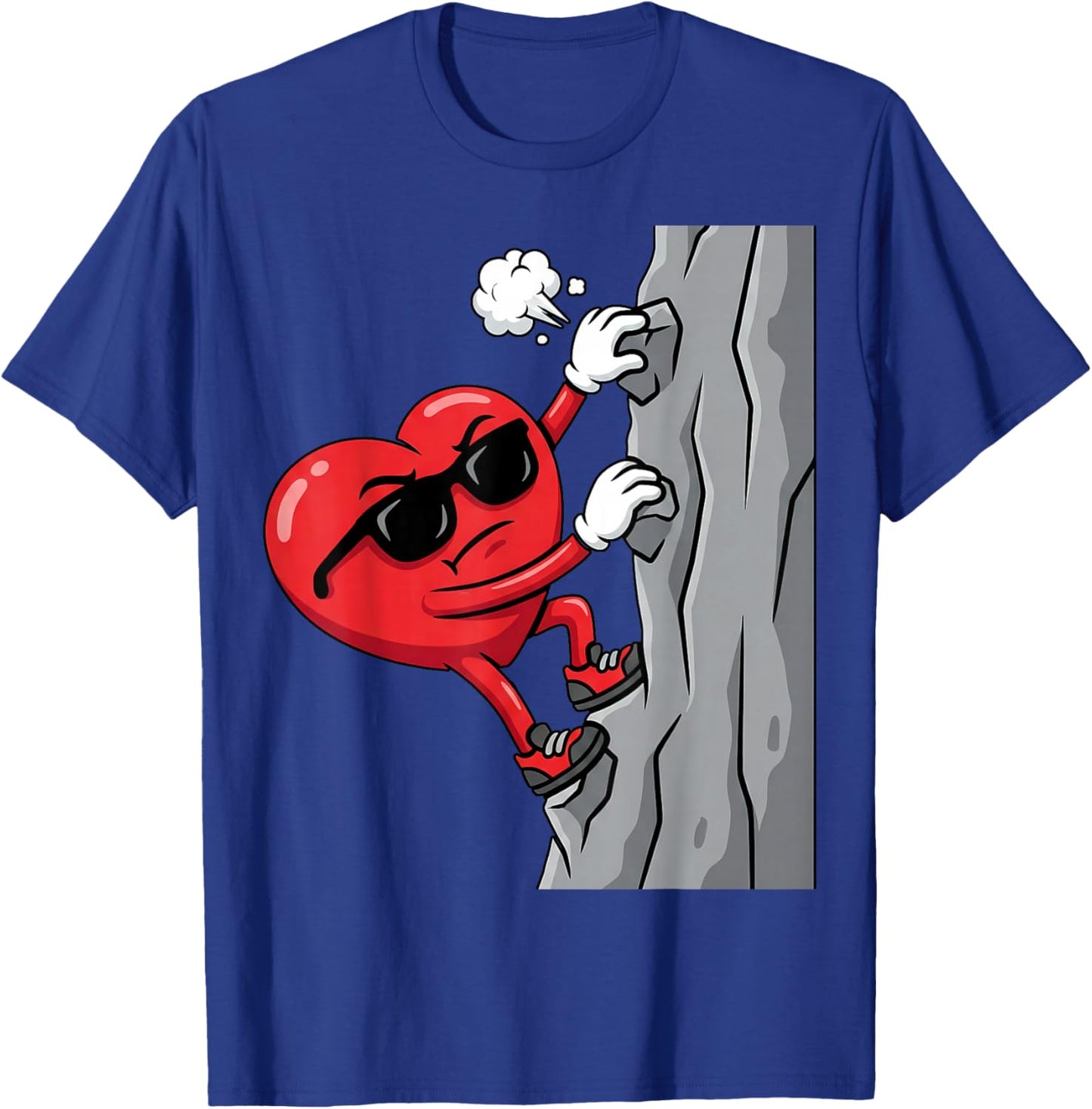 Love Rock Climbing Cute Valentines Day T-Shirt - T-Shirt | Royal