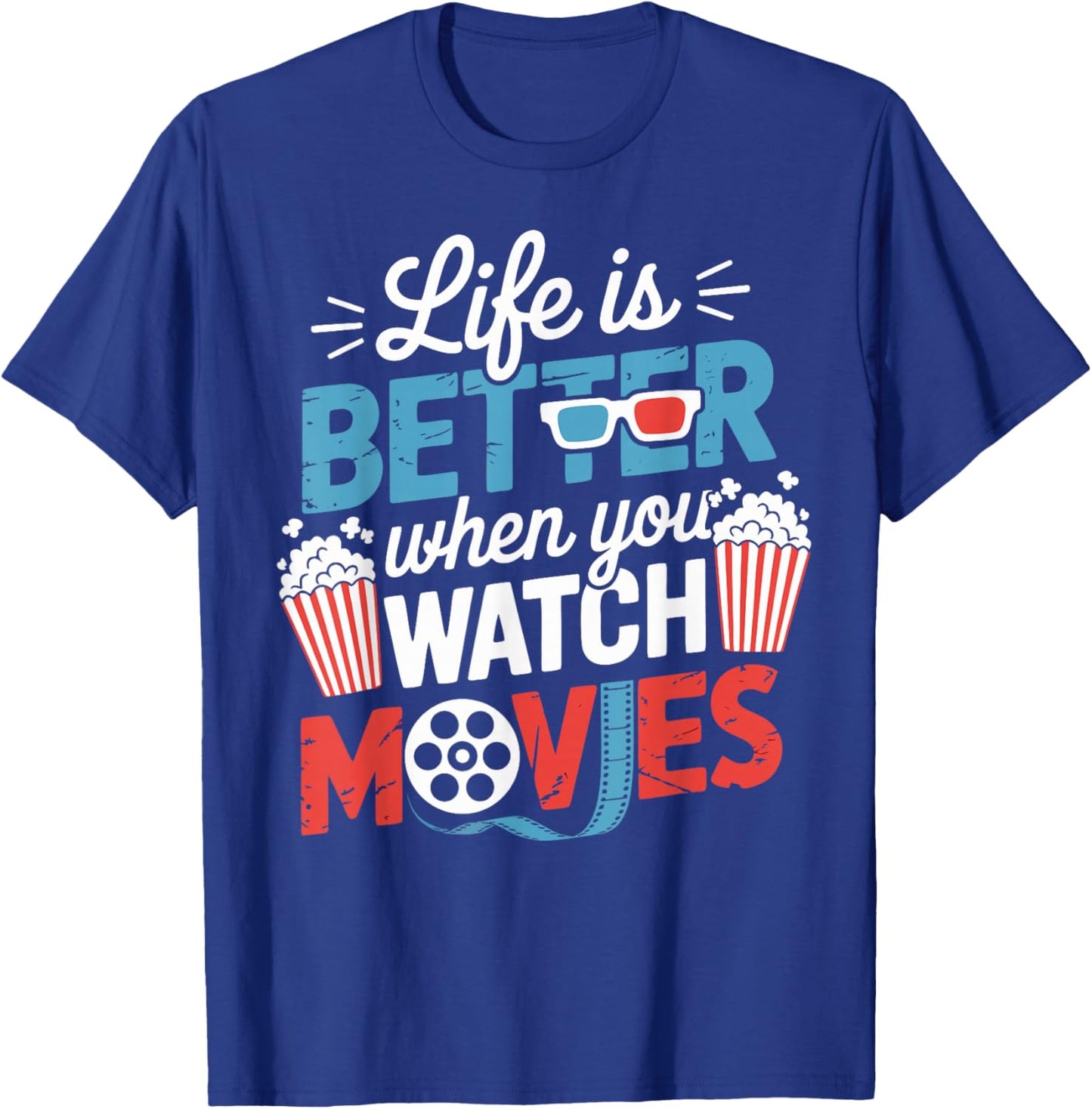 Movie Lover Film Theater Cinema T-Shirt - T-Shirt | Royal