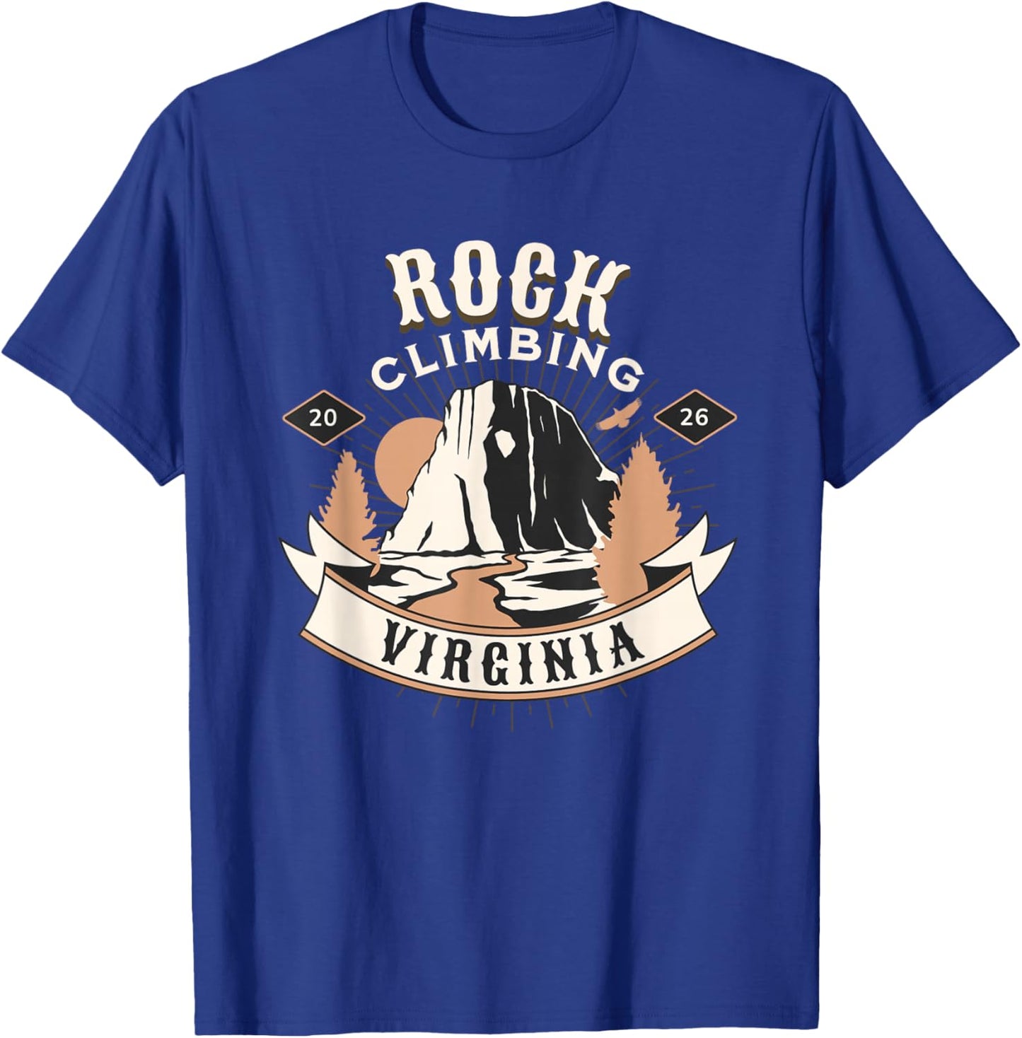 Rock Climbing Virginia T-Shirt - T-Shirt | Royal