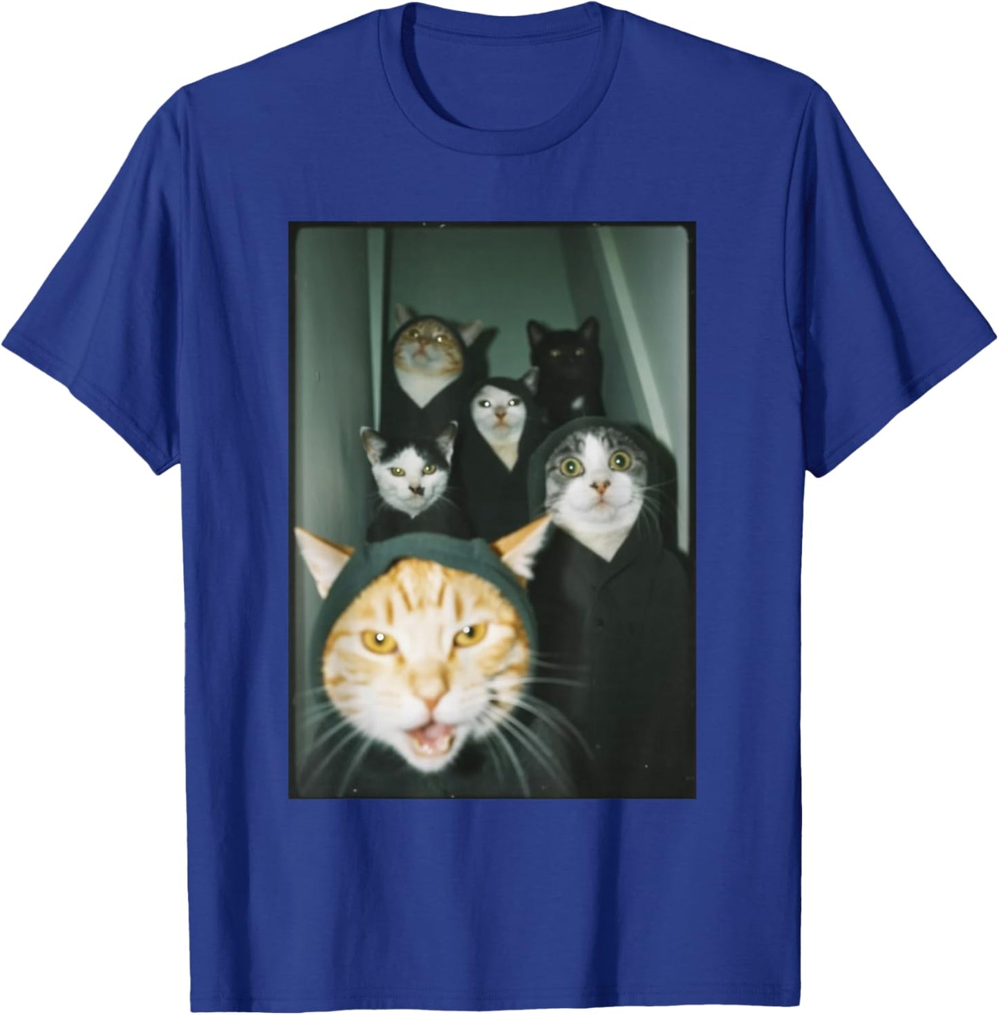Gangster Cats Cat Selfie Cat Lovers Funny Cat Memes Brainrot T-Shirt - T-Shirt | Royal
