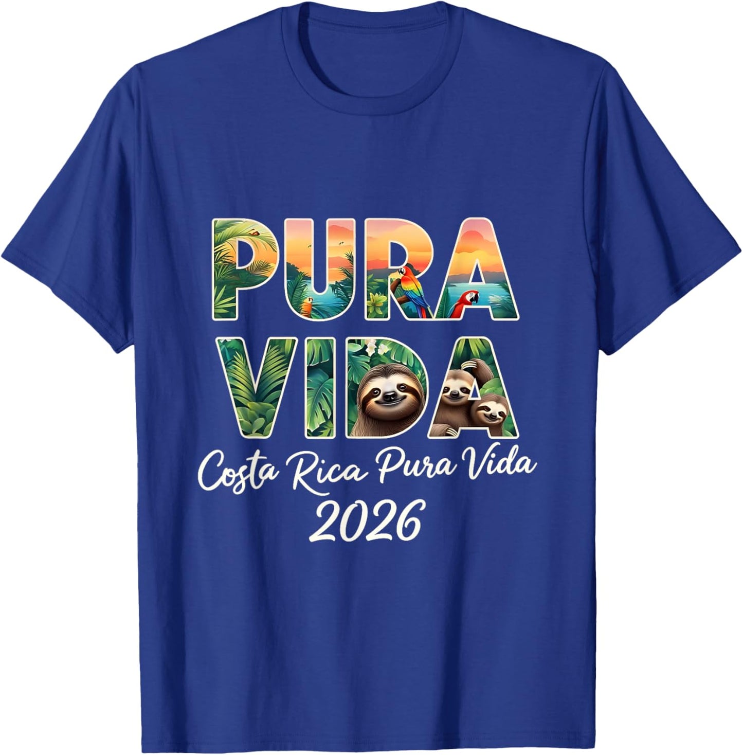 Costa Rica Pura Vida Souvenir 2026 Central America Travel T-Shirt - T-Shirt | Royal