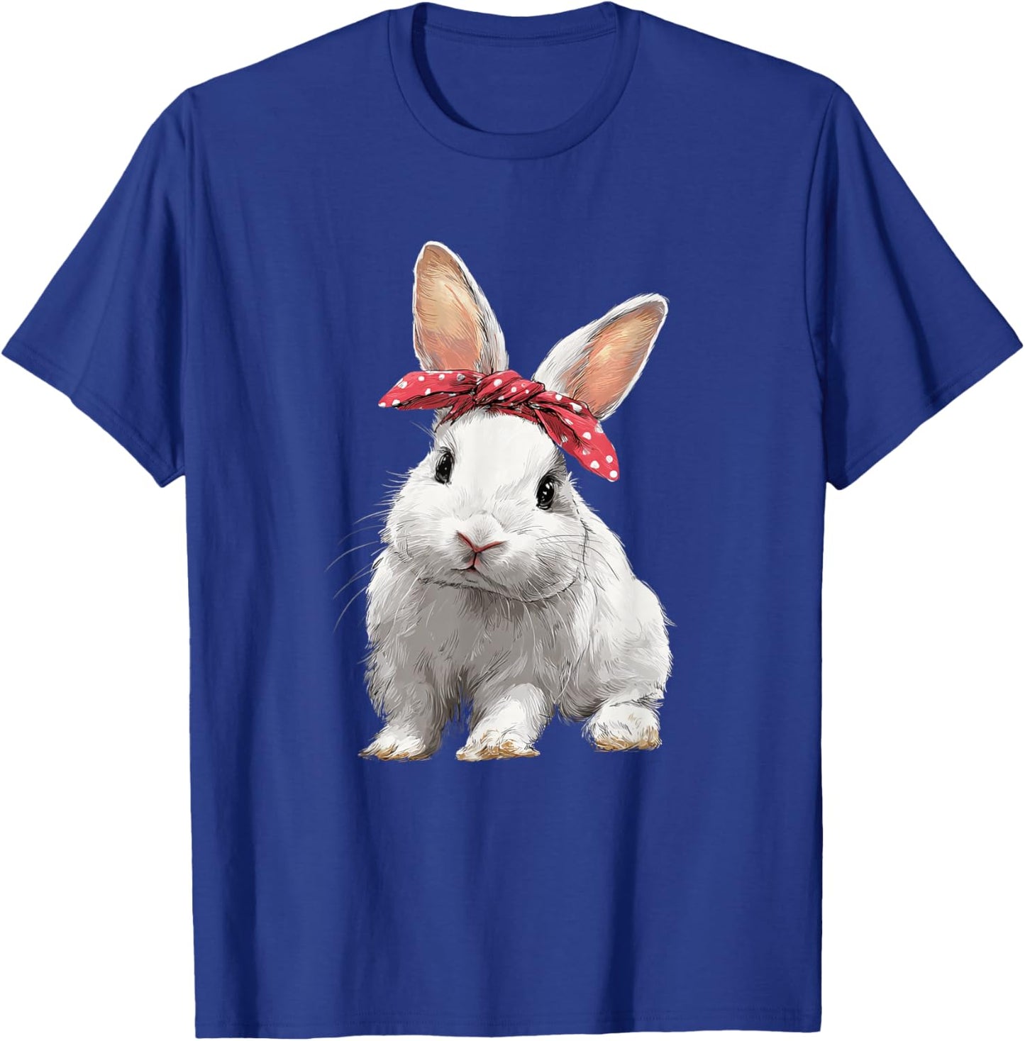 Cute Easter Bunny Rabbit Bow T-Shirt - T-Shirt | Royal