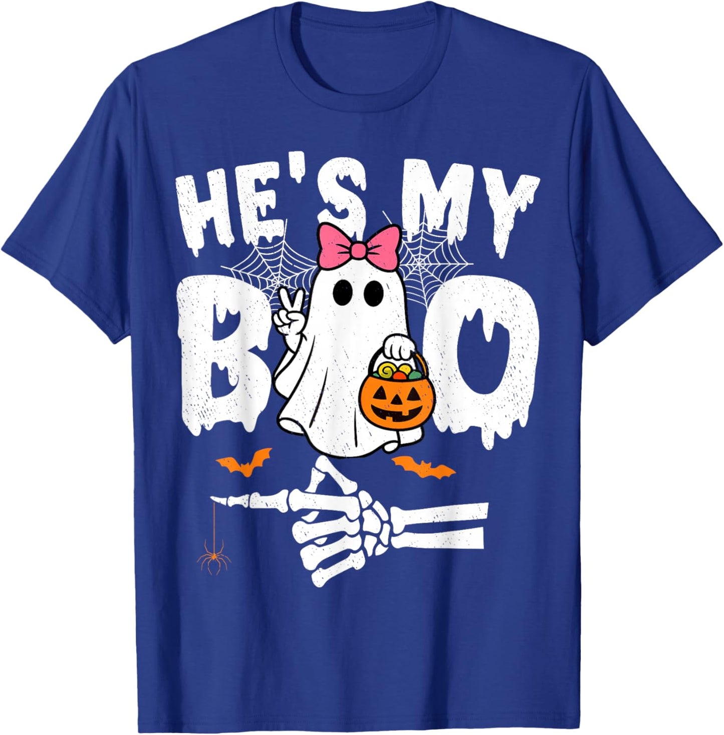 He's My Boo Matching Couple Halloween Couples She's My Boo T-Shirt - T-Shirt | Royal