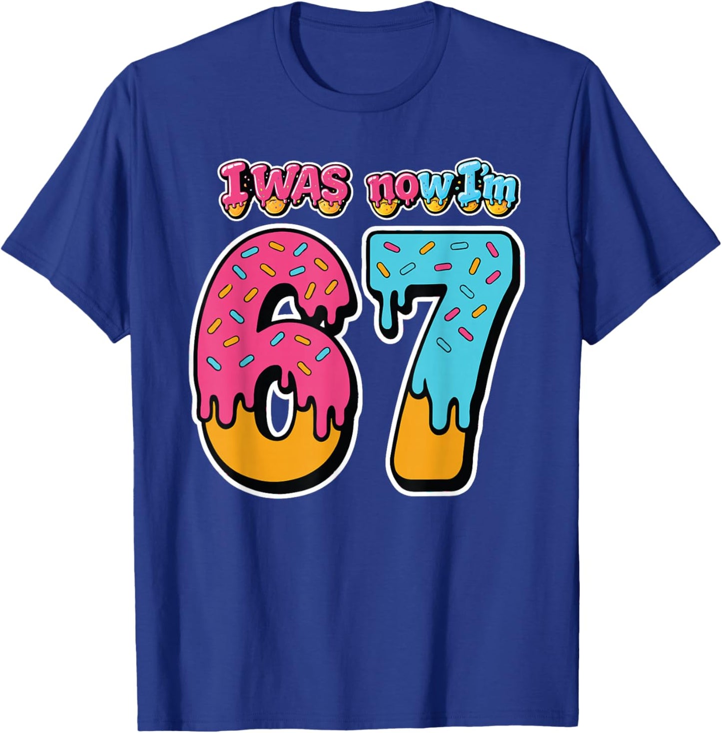 Blue I was 6 Now I'm 7 Birthday Boy Bday T-Shirt - T-Shirt | Royal