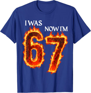 I was 6 Now I'm 7 Funny 6 7 Birthday Boys Girls 67 Birthday T-Shirt - T-Shirt | Royal