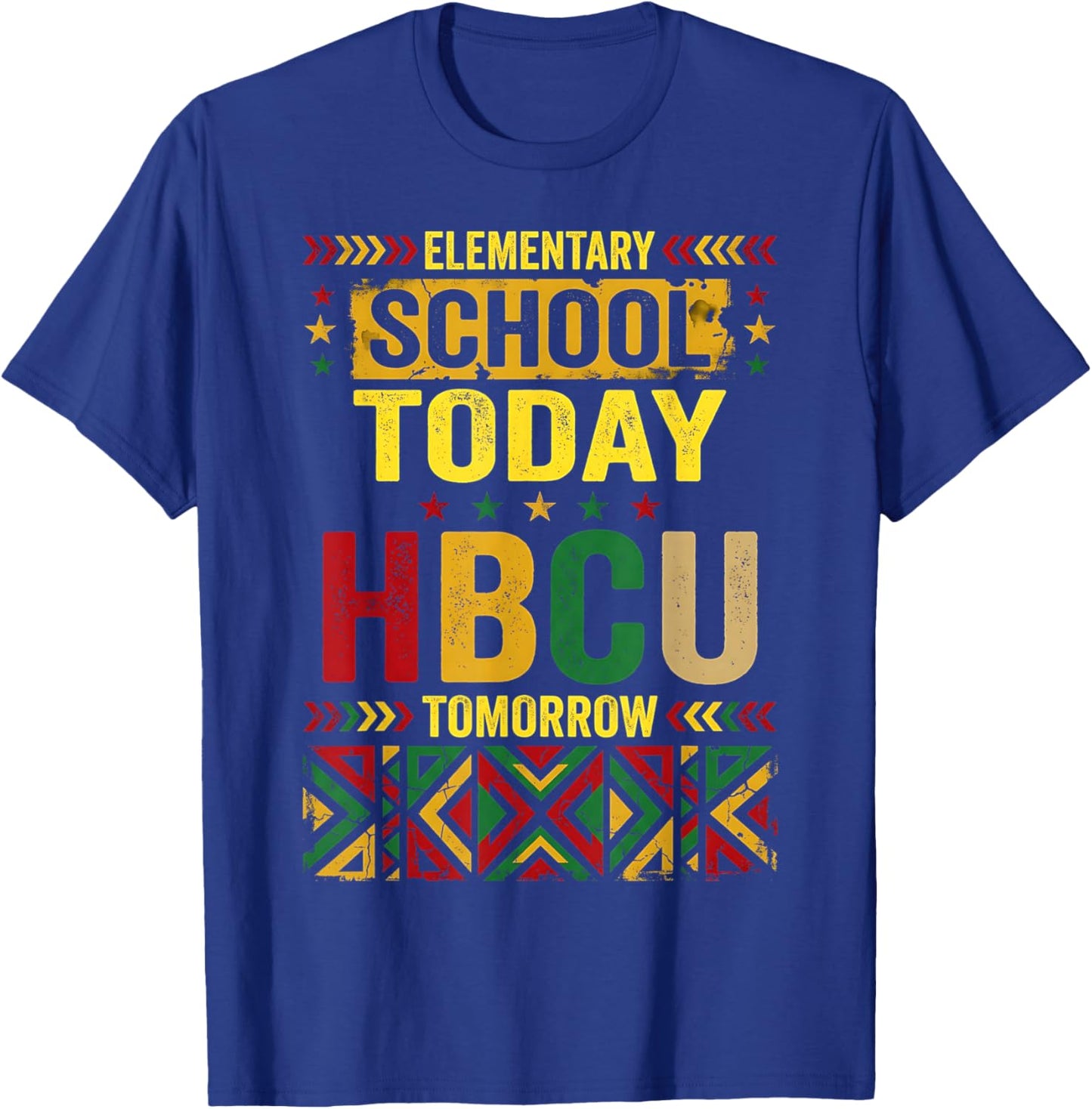 Elementary School Today HBCU Tomorrow Africa Map Afro Kids T-Shirt - T-Shirt | Royal