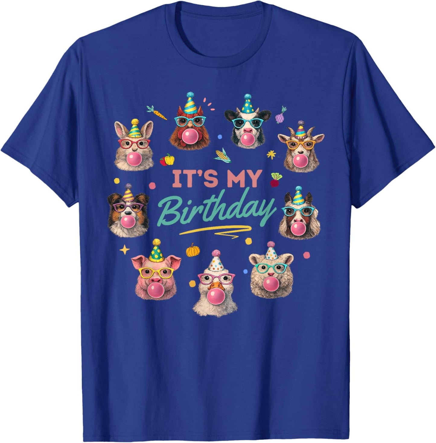 Birthday Farm Animal T-Shirt - T-Shirt | Royal