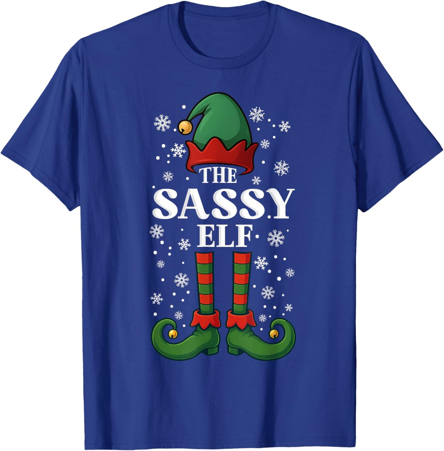 Xmas Family Matching The Sassy Elf Mom Women Girls Christmas T-Shirt - T-Shirt | Royal