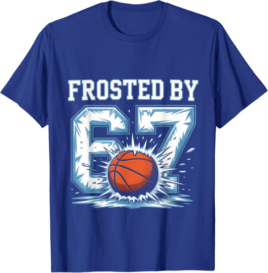 67 Basketball Frosted by 6 7 Funny Six Seven Meme Winter T-Shirt - T-Shirt | Royal