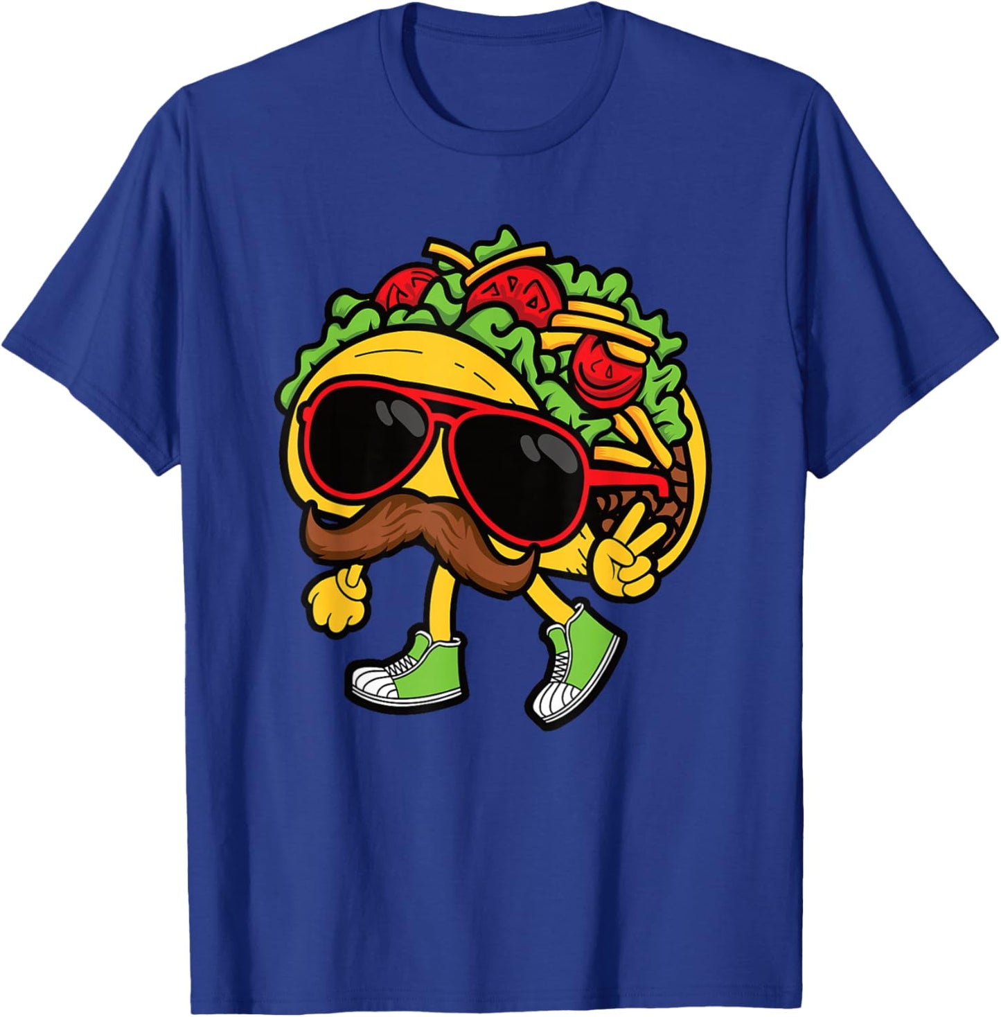 Cool Taco Lover Funny Mexican Food Men Boys Kids T-Shirt - T-Shirt | Royal