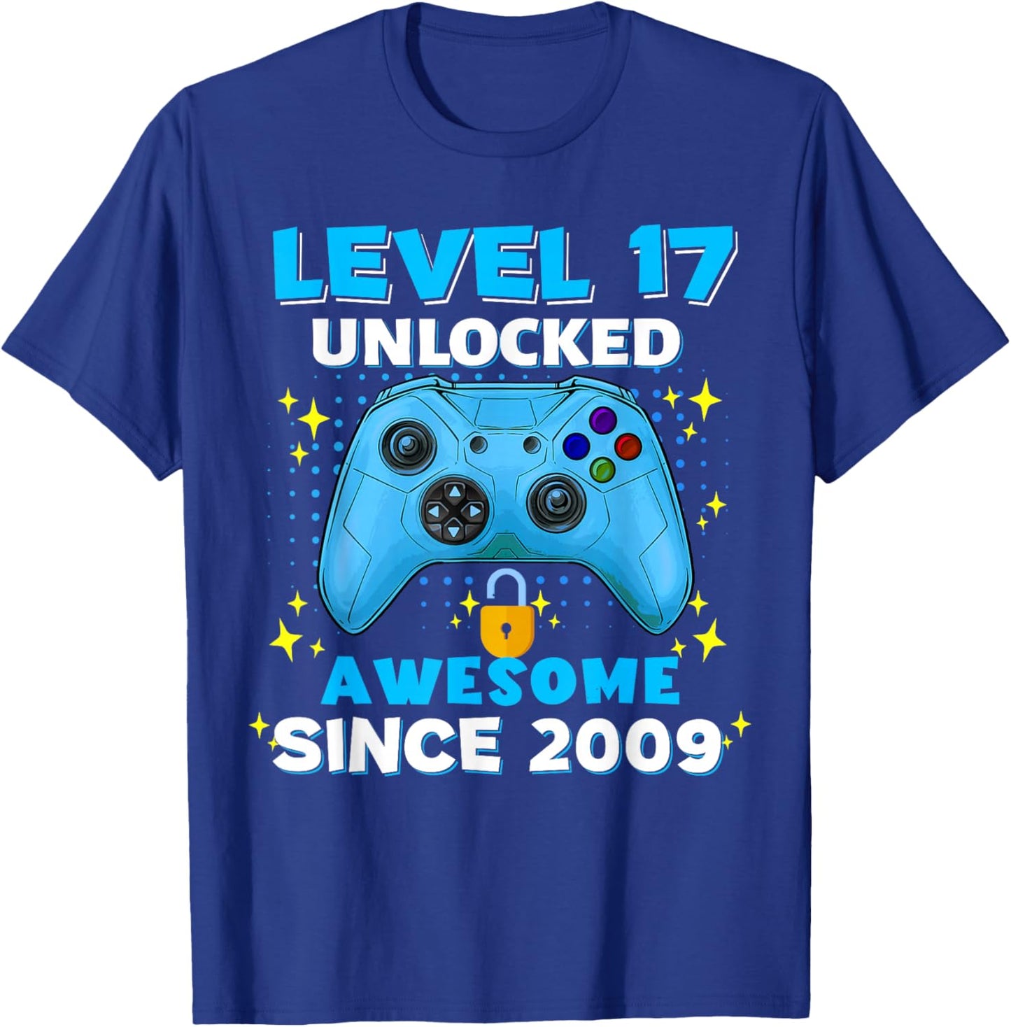 17th Birthday for Boys 17 Years Birthday Kids Gifts T-Shirt - T-Shirt | Royal