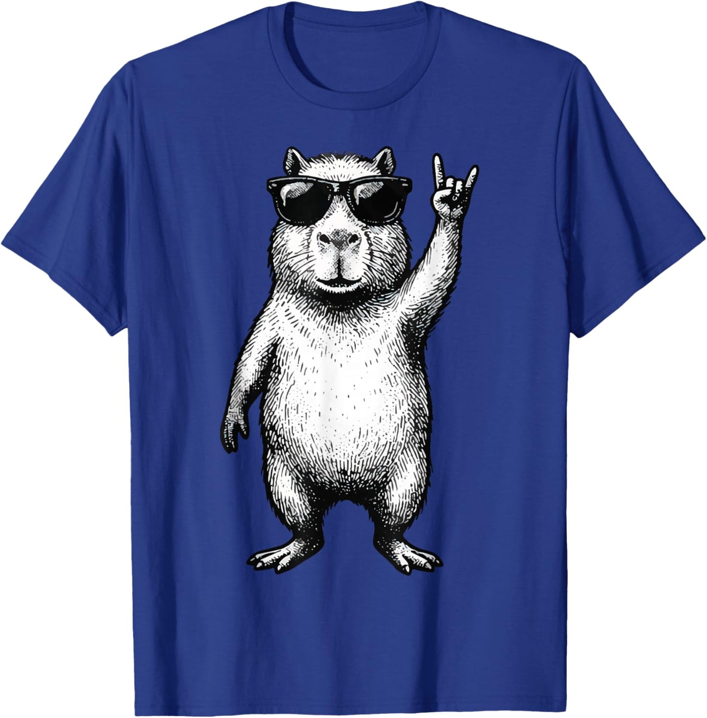 Capybara Rock Sunglasses T-Shirt - T-Shirt | Royal