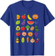 Cute Vegetables and Fruits Kids Girls Boys School Teacher T-Shirt - T-Shirt | Royal
