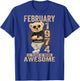 (ON Back) February 1974 52nd Birthday 52 Years Teddy Bear T-Shirt - T-Shirt | Royal