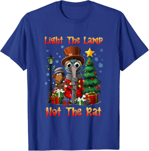 Light a Lamp Not a Rat Christmas Funny Holiday Saying T-Shirt - T-Shirt | Royal