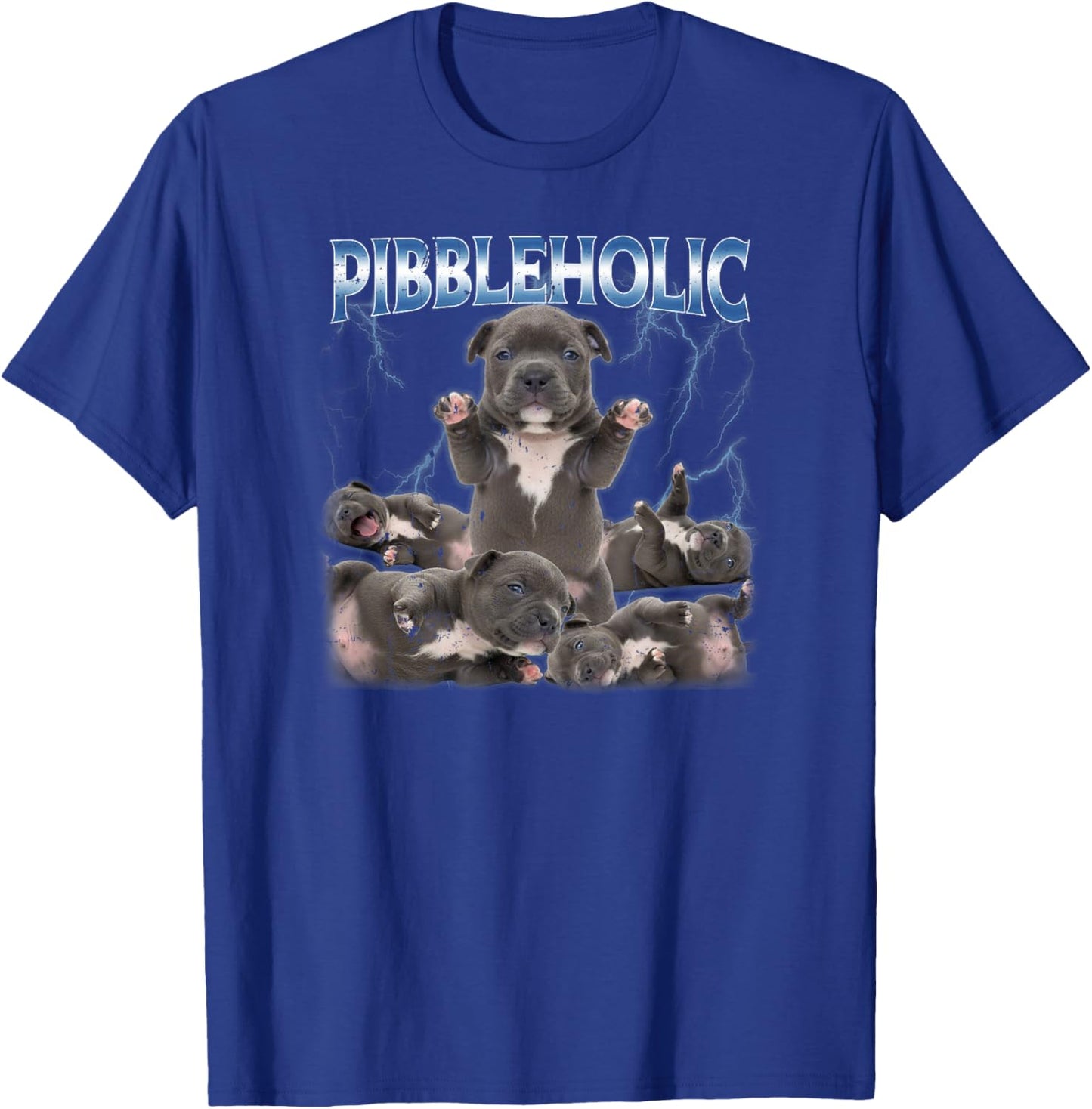 Pibbleholic Pibble Meme Wash Ma Belly T-Shirt - T-Shirt | Royal