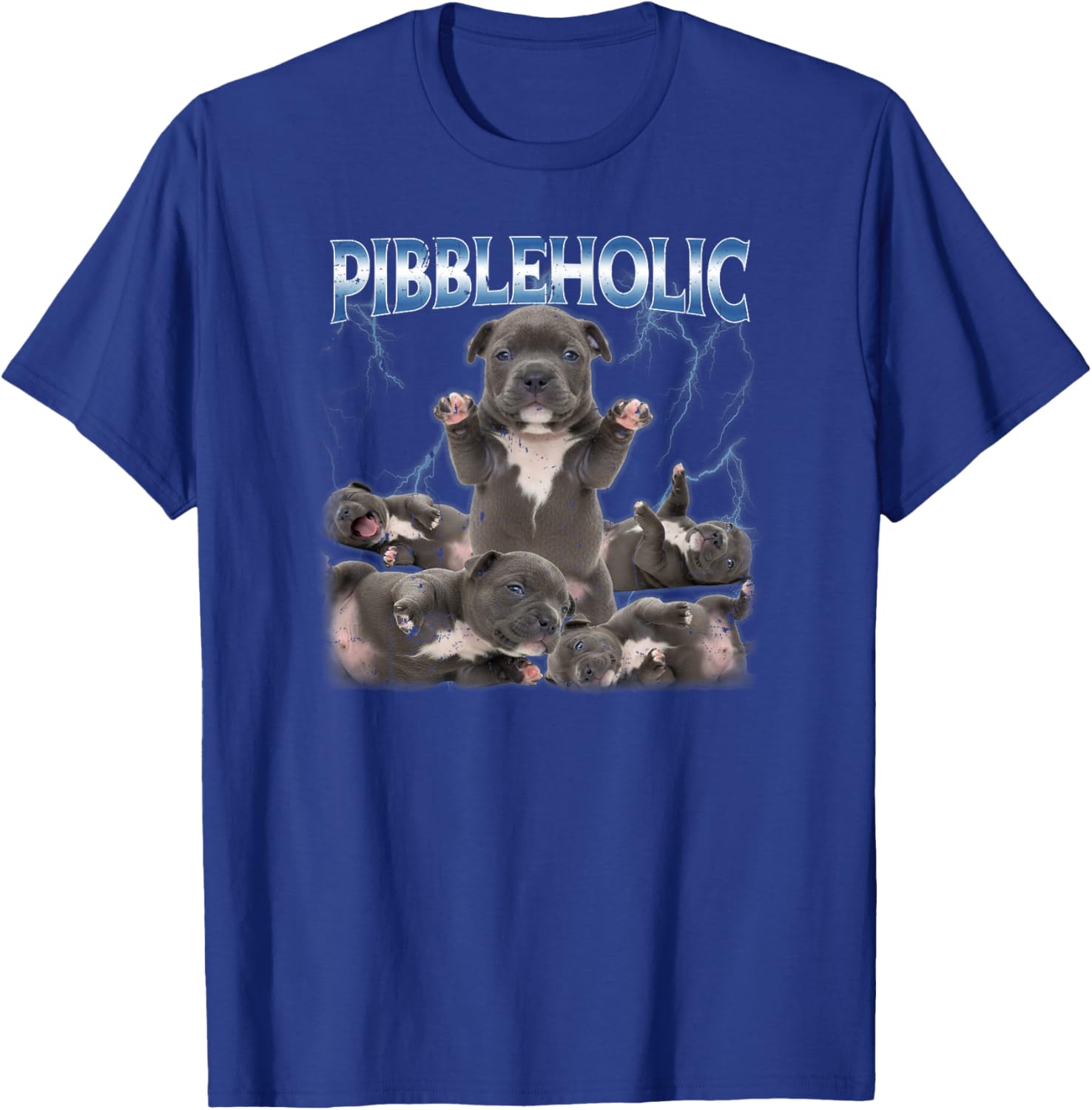 Pibbleholic Pibble Meme Wash Ma Belly T-Shirt - T-Shirt | Royal
