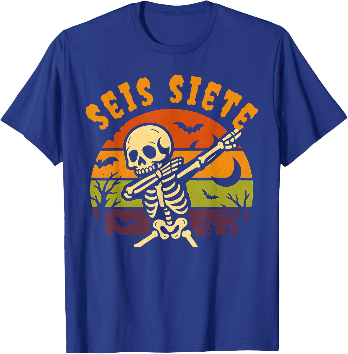 SEIS Siete Spanish Halloween 67 Boys Kids Six Seven Espanol T-Shirt - T-Shirt | Royal