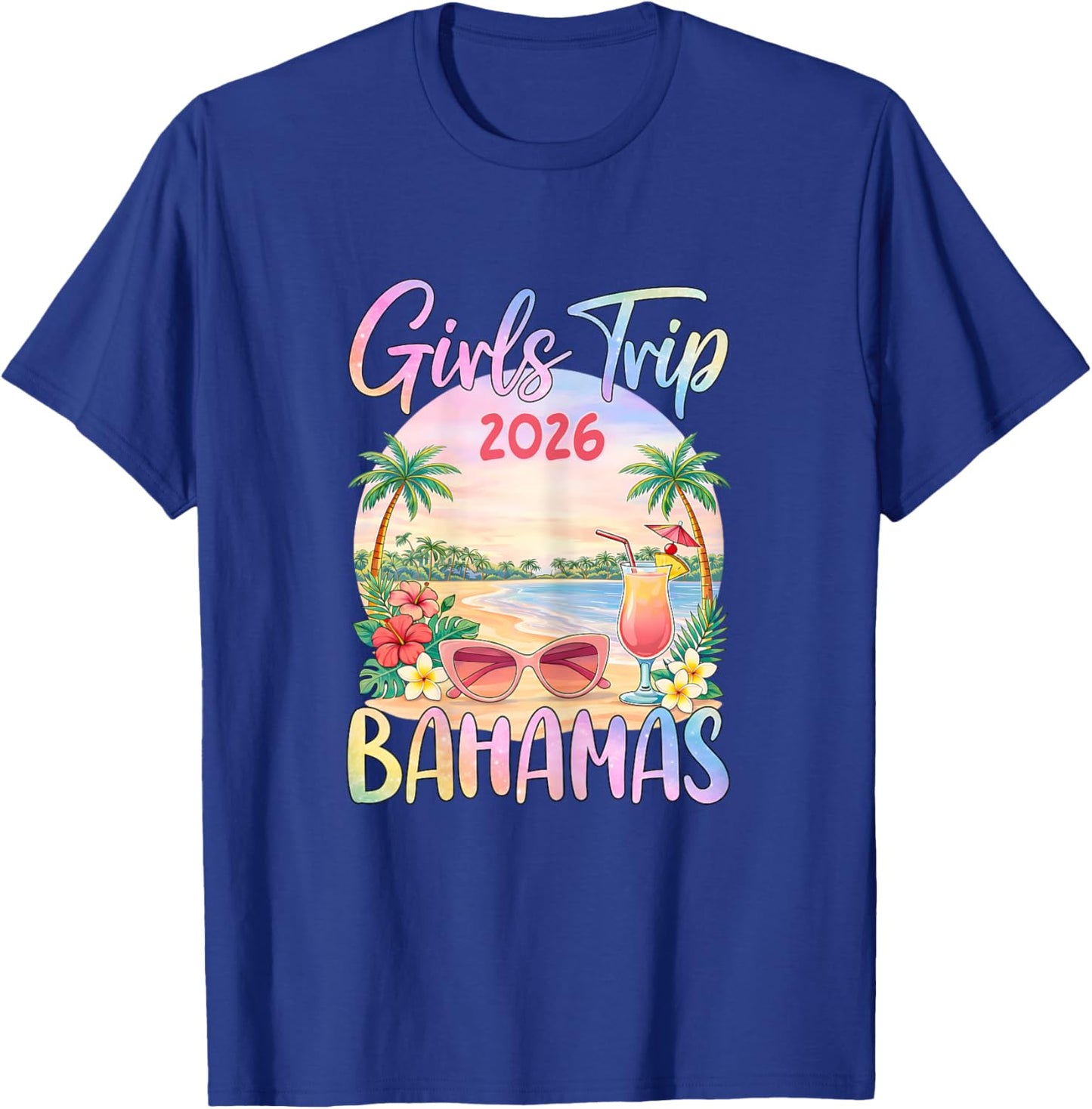 Girls Trip 2026 Bahamas Beach Vacation T-Shirt - T-Shirt | Royal