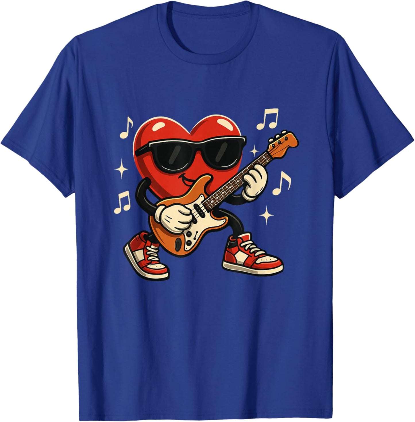 Guitar Player Valentine's Day Guitarist Teen Boys Men T-Shirt - T-Shirt | Royal