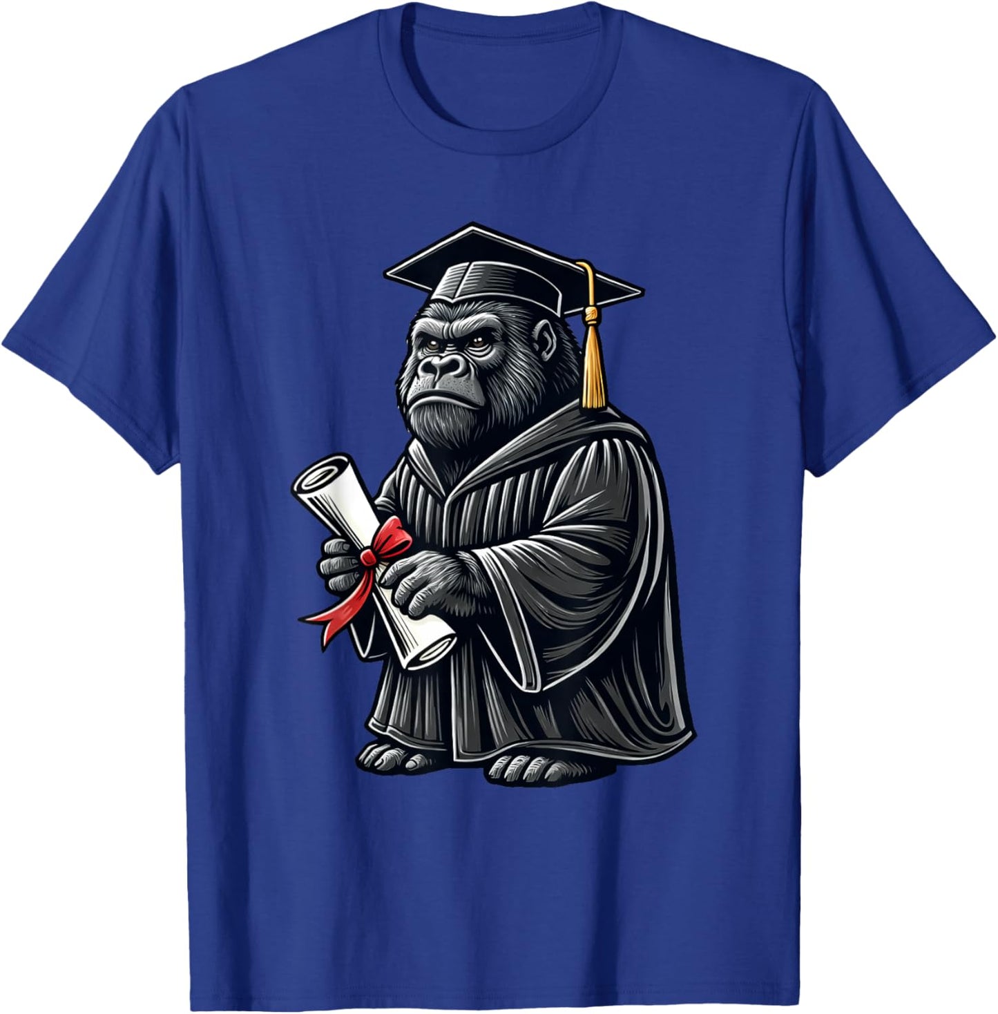 Cute Gorilla Graduation T-Shirt - T-Shirt | Royal