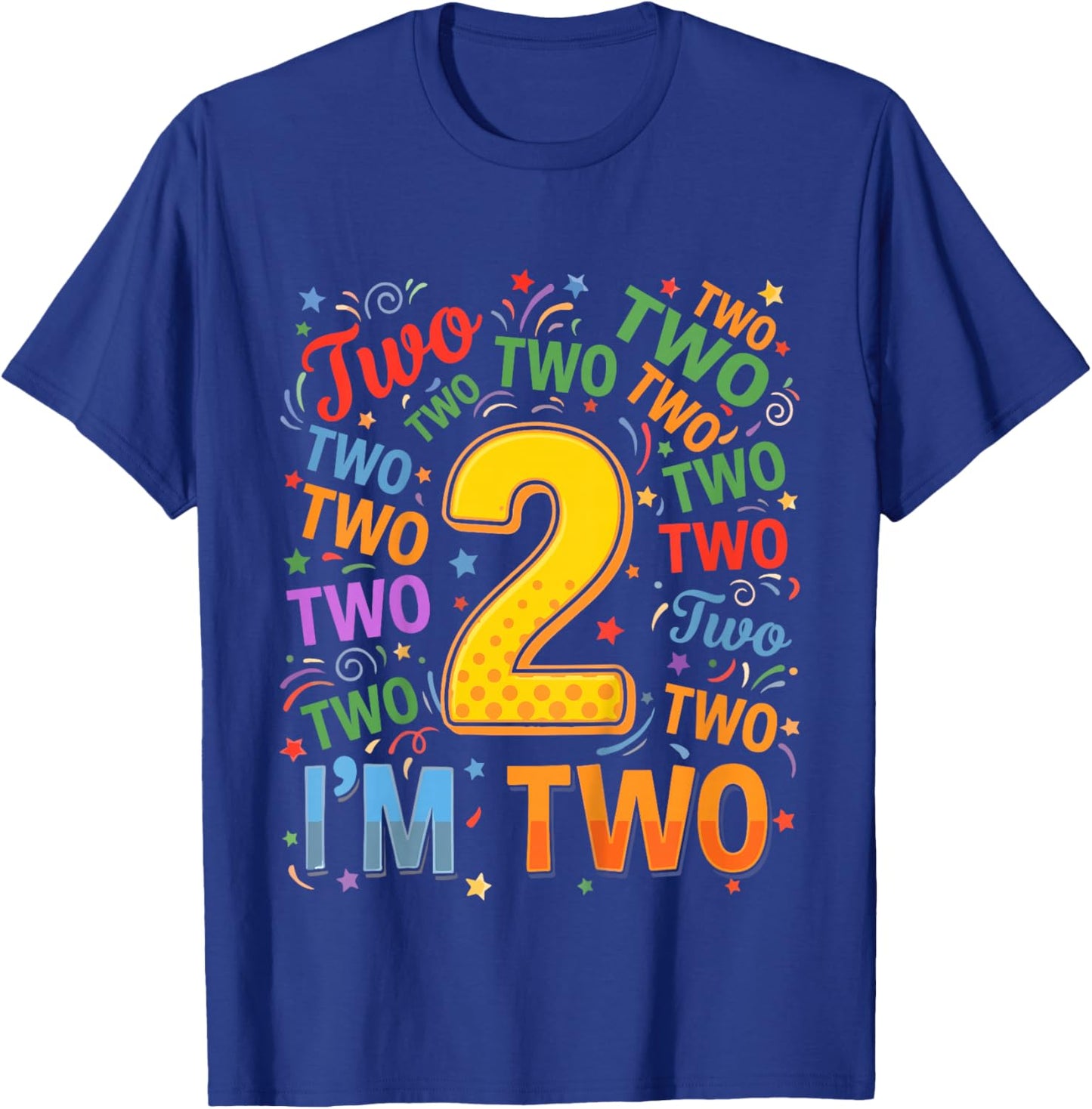 Kids 2nd Birthday Shirt Boy 2yr Two 2 Year Old Girl Toddler Kids T-Shirt - T-Shirt | Royal