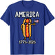 250 Years America Hotdog 250th Anniversary Men Women Kids T-Shirt - T-Shirt | Royal