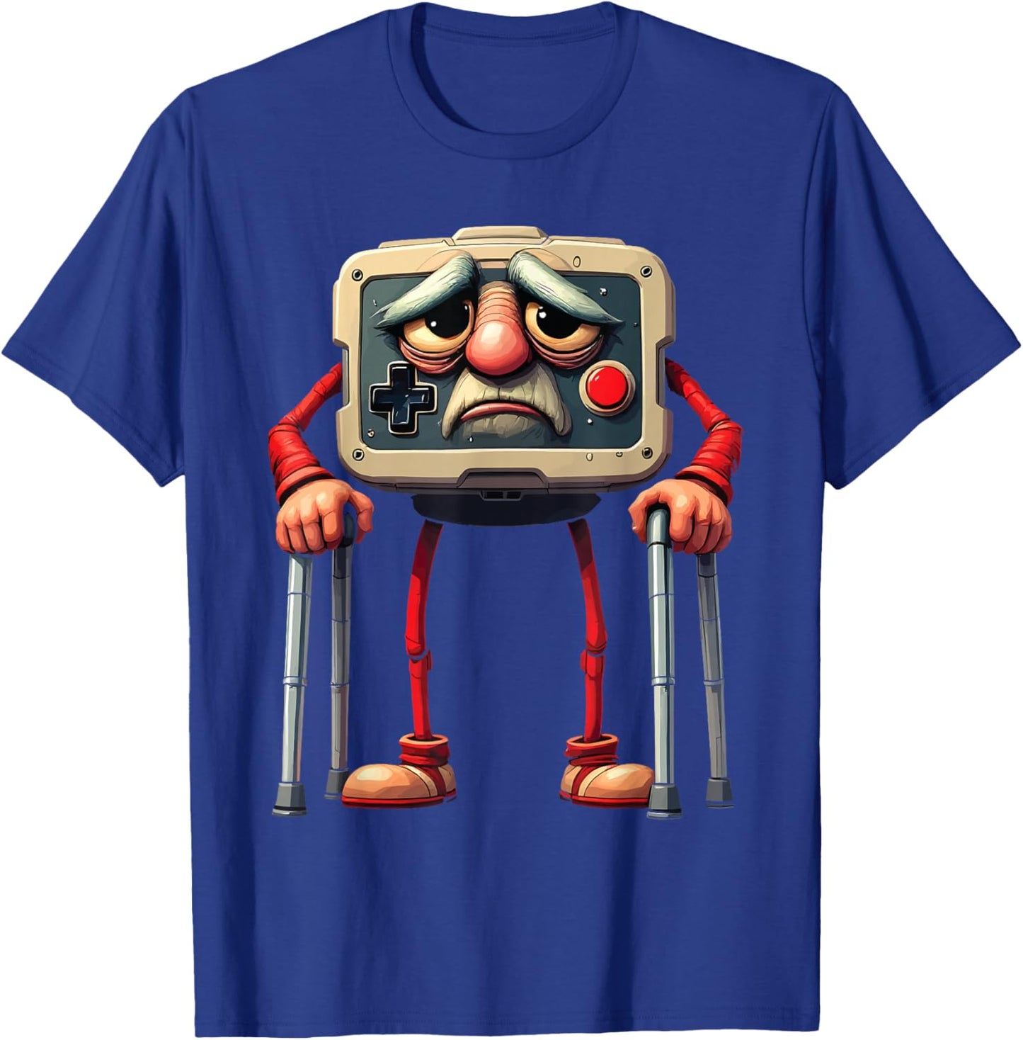 Funny Old Gamer Gaming Retro 80s 90s Video Game Old Gamer T-Shirt - T-Shirt | Royal