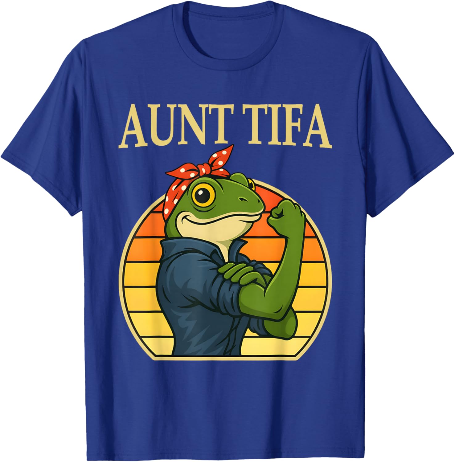 Resist Frog Retro Empowerment Strength Women Feminist T-Shirt - T-Shirt | Royal