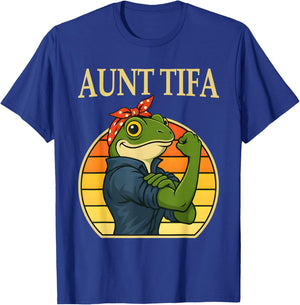 Resist Frog Retro Empowerment Strength Women Feminist T-Shirt - T-Shirt | Royal