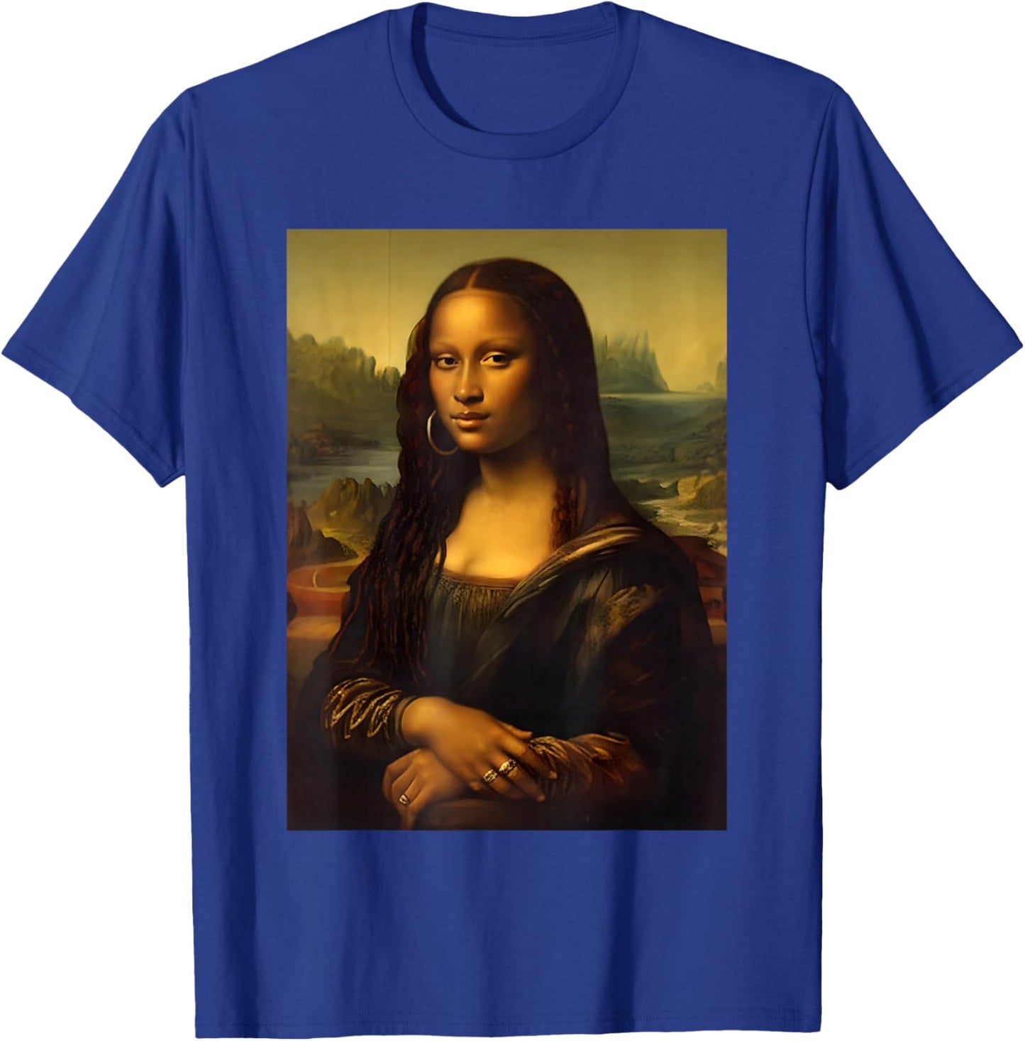Black Mona Lisa African American Black History Month T-Shirt - T-Shirt | Royal