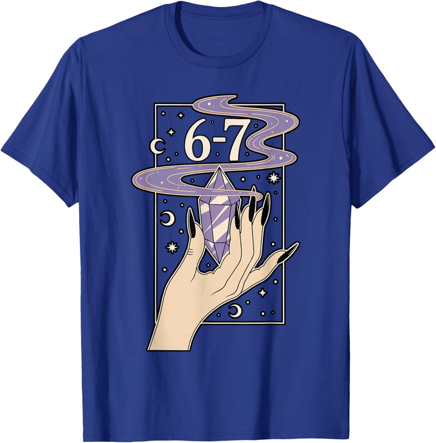 6-7 Meme Witch Hand Crystal Halloween Women Girls T-Shirt - T-Shirt | Royal