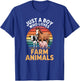 Boys Farm Animal T-Shirt - T-Shirt | Royal