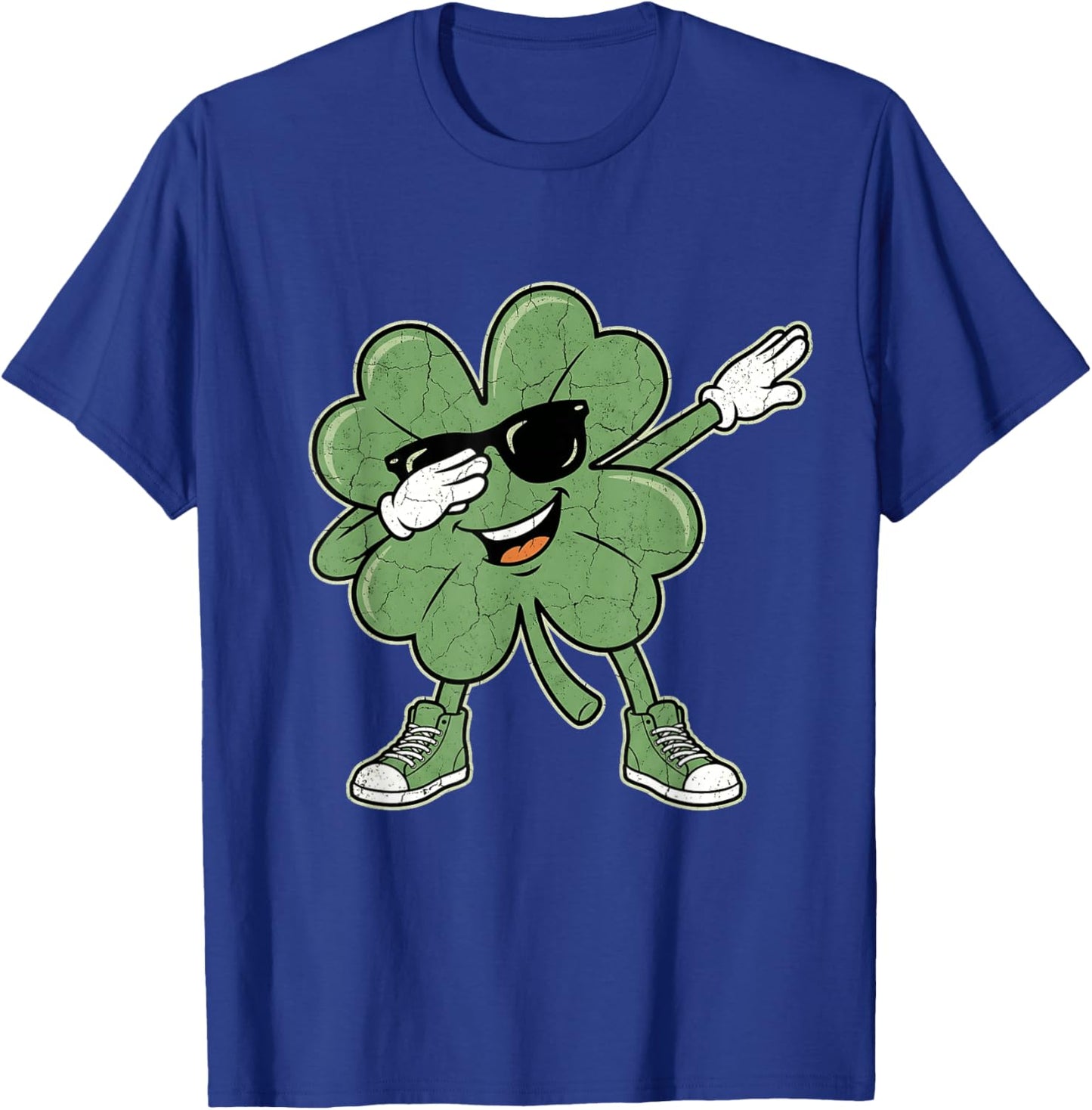 Dabbing Shamrock St Patricks Day Boys Kids St Paddys Pattys T-Shirt - T-Shirt | Royal