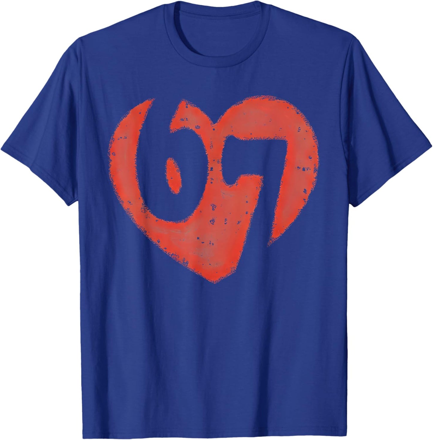 Ash Six Seven Valentine Meme 67 Heart Couple Lover Gifts T-Shirt - T-Shirt | Royal