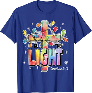 Be The Light Christian Christmas T-Shirt - T-Shirt | Royal