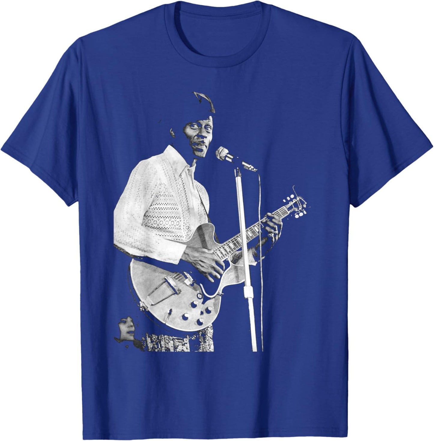 Chuck Berry Rock N Roll Guitar Legend 1973 T-Shirt - T-Shirt | Royal
