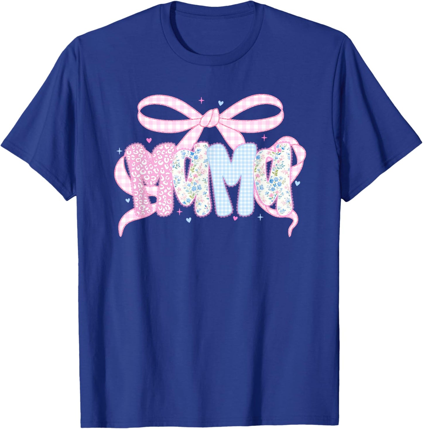 Preppy Mama Floral Lace Coquette Bow Mother's Day T-Shirt - T-Shirt | Royal