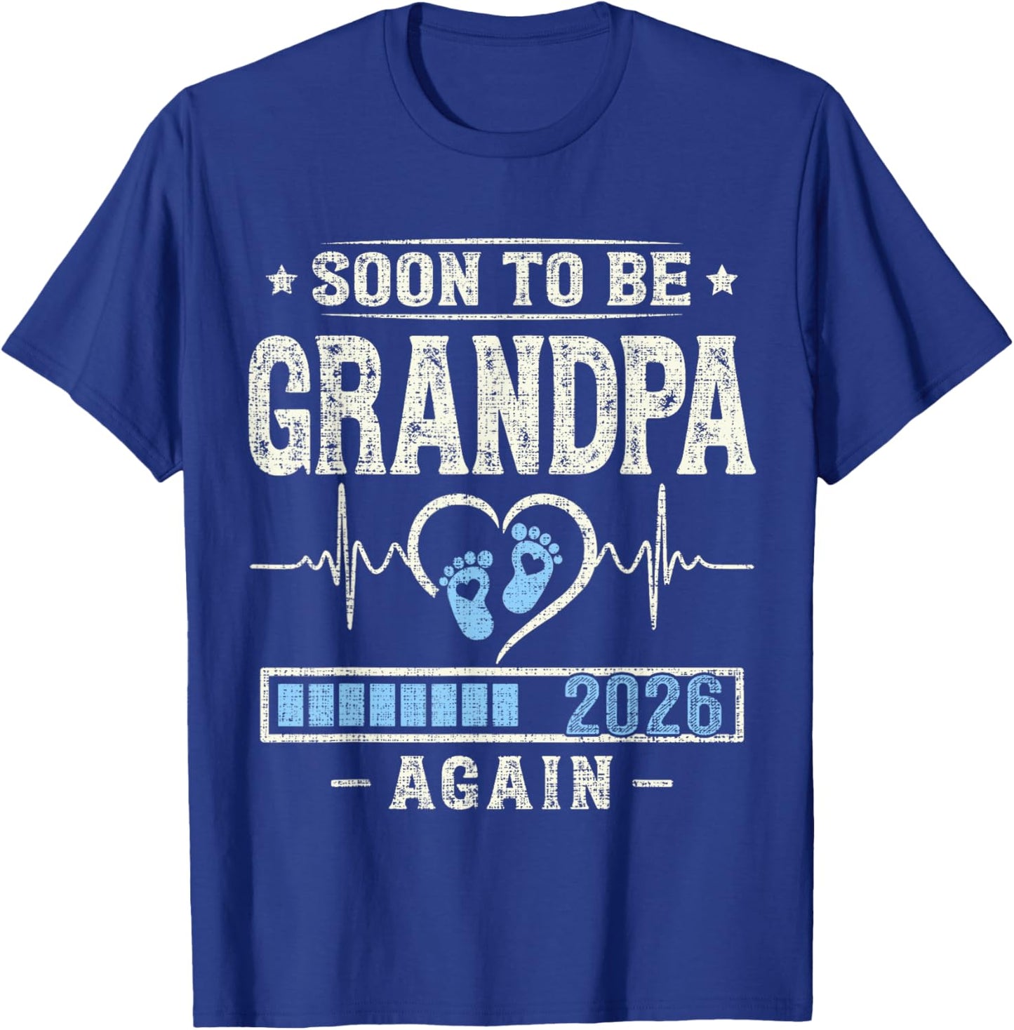 Soon to Be Grandpa Again 2026 Pregnancy Expecting Baby Funny T-Shirt - T-Shirt | Royal