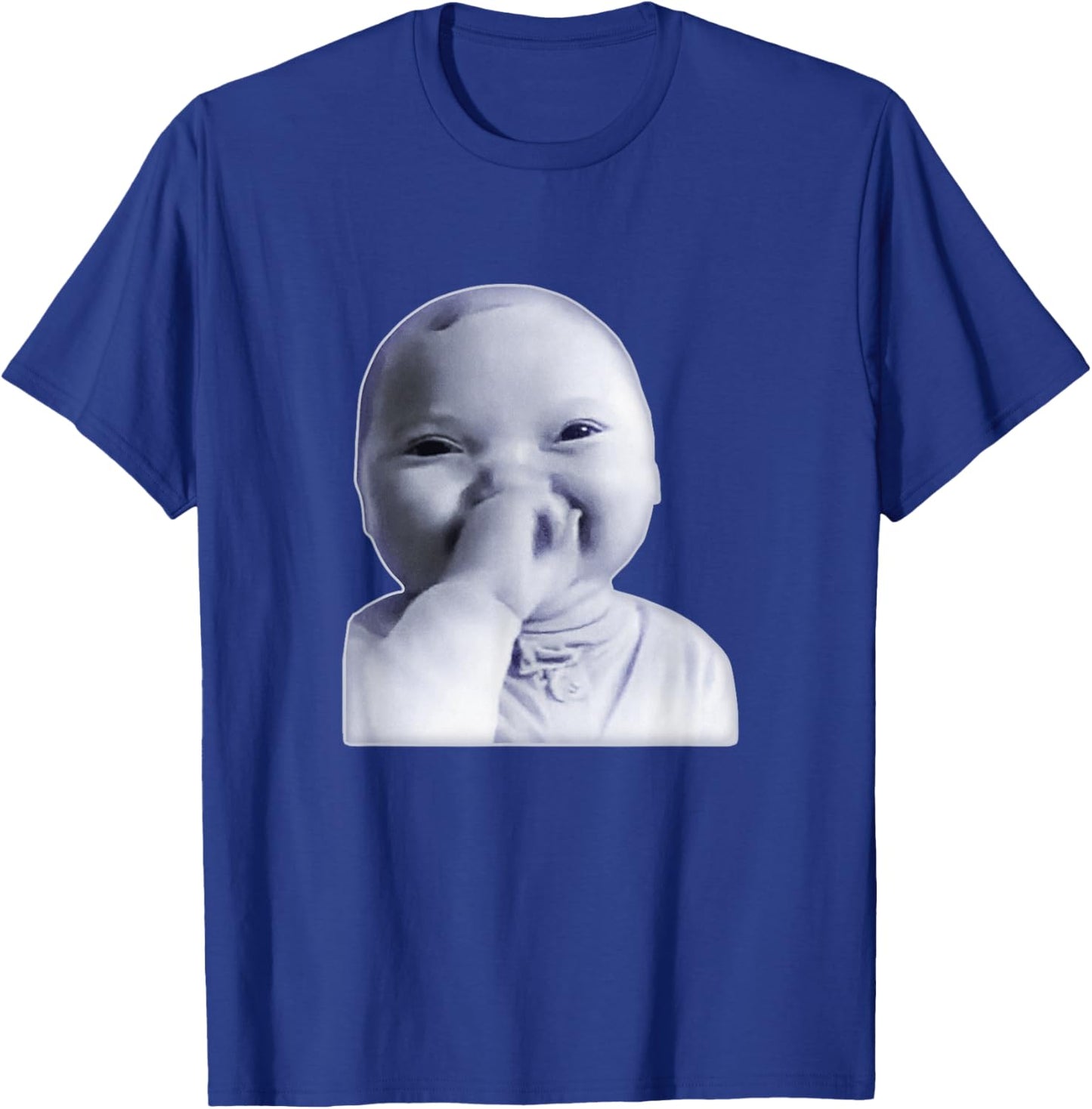AI Baby Holding Laugh Retro T-Shirt - T-Shirt | Royal