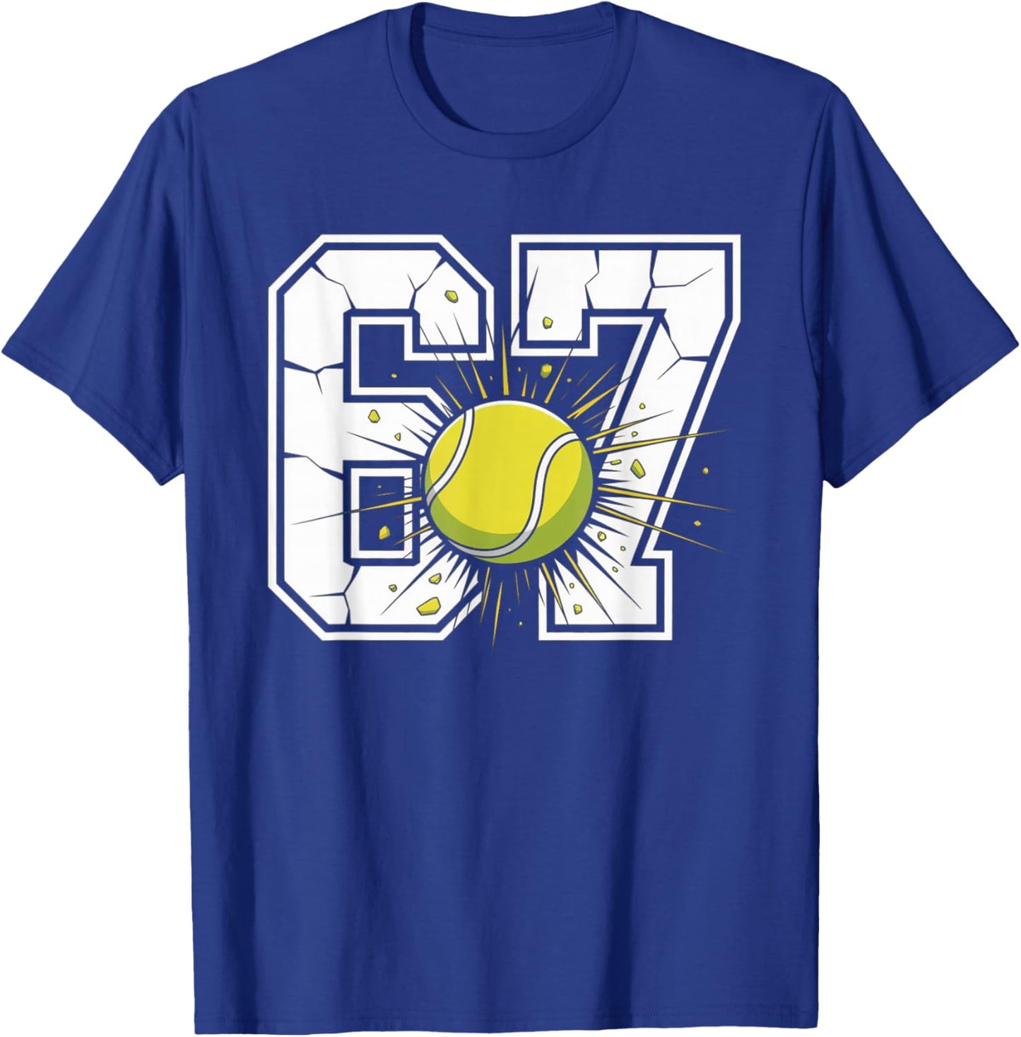 67 Tennis 6 7 Meme Six Seven Sports Kids Men Women T-Shirt - T-Shirt | Royal