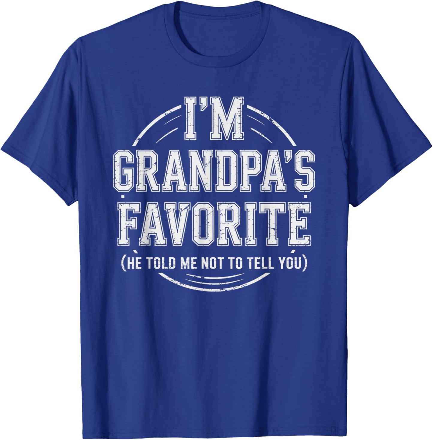 Grandpa's Favorite Grandchild Funny Grandson Granddaughter T-Shirt - T-Shirt | Royal