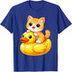 Cute Orange Cat Rubber Duck T-Shirt - T-Shirt | Royal