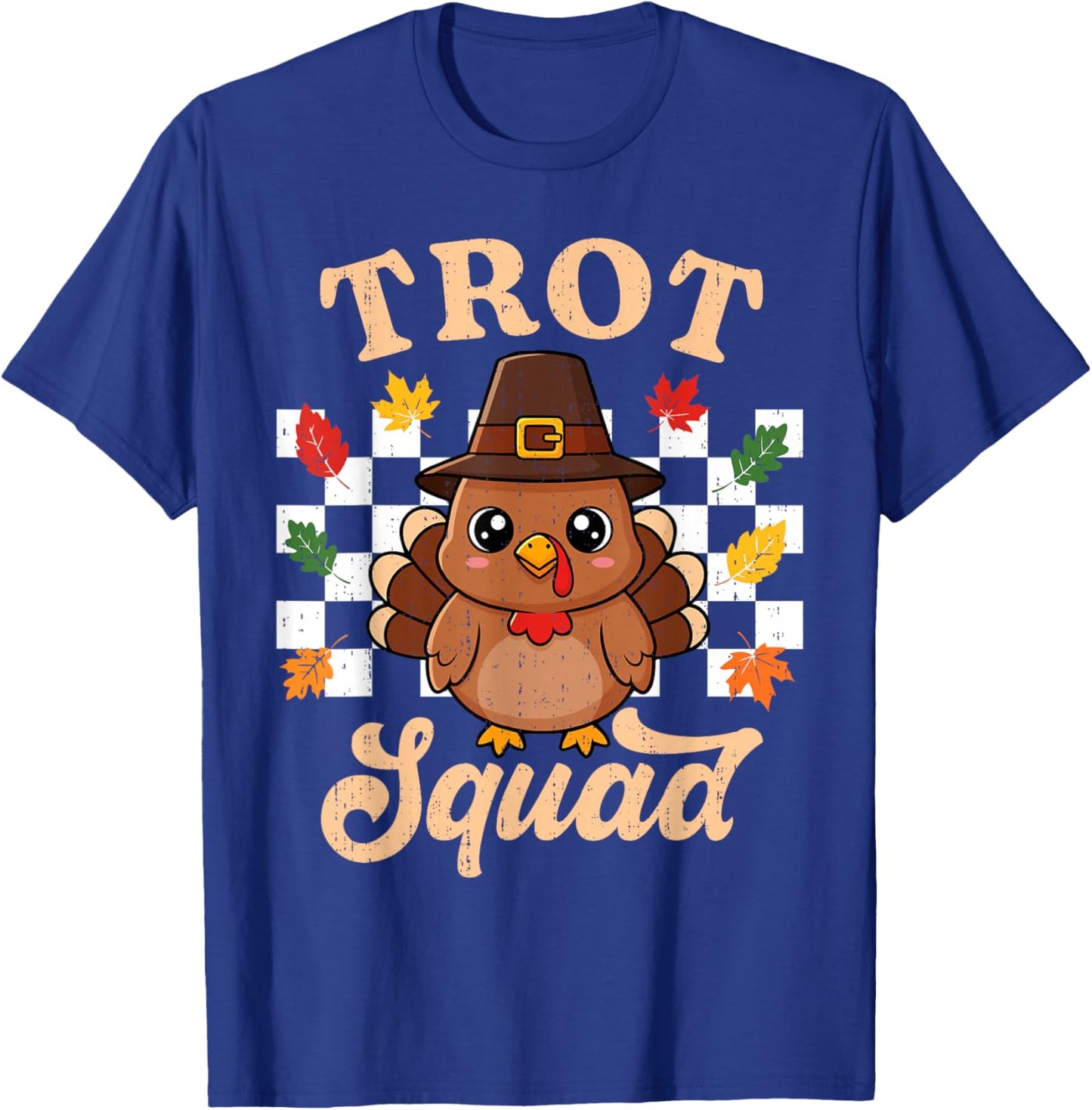 Funny Turkey Trot Squad Fall Thanksgiving Running Run Runner T-Shirt - T-Shirt | Royal