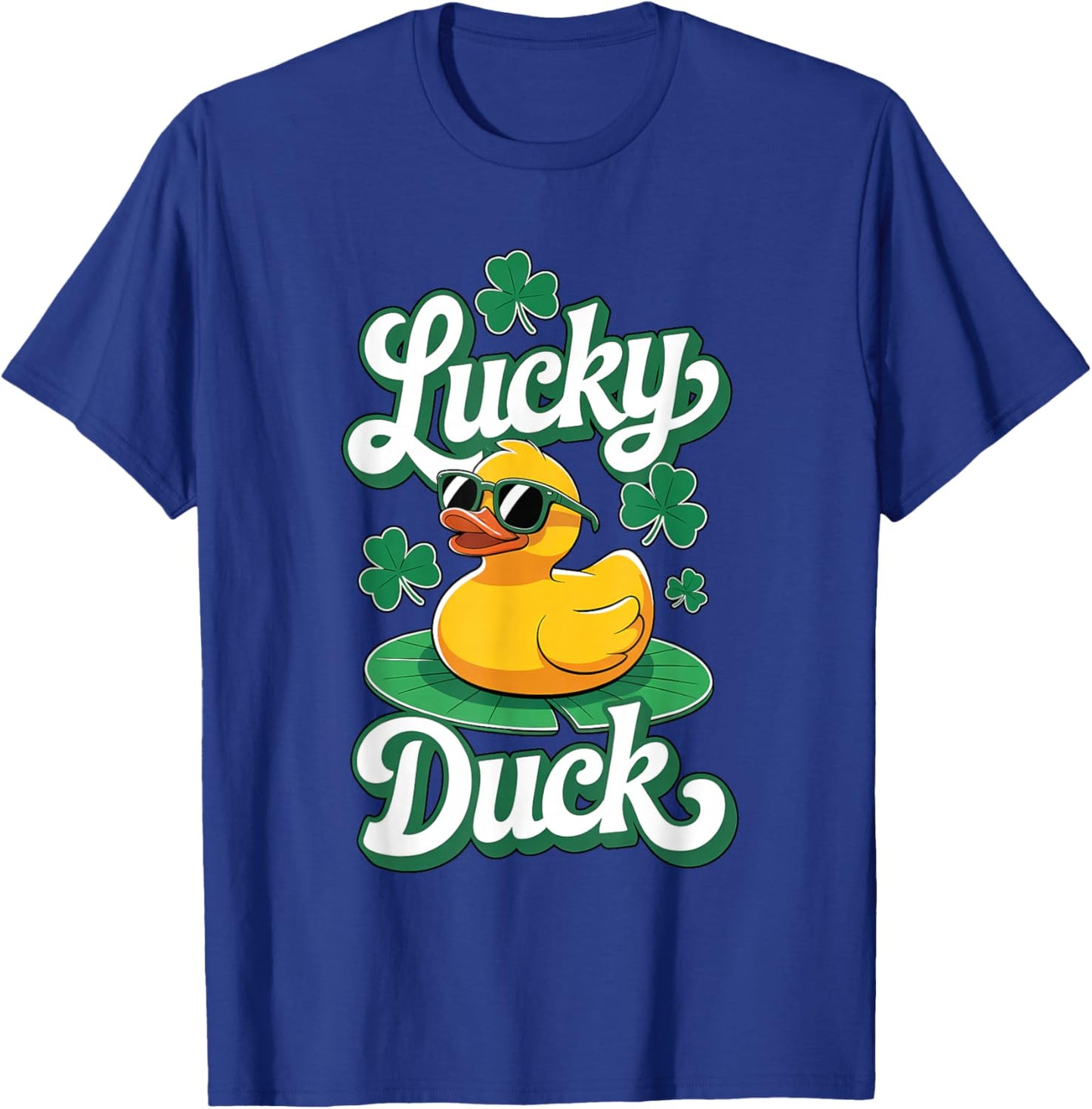 Lucky Duck St Patrick's Day Rubber Ducky T-Shirt - T-Shirt | Royal